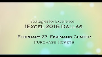 iExcel Dallas Event - Relationships & Career Success in 2016