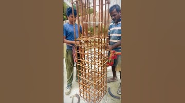 Column Stirrups Binding👷‍♀️👷!! #youtubeshorts #construction #shorts #ytshorts #trending #viral