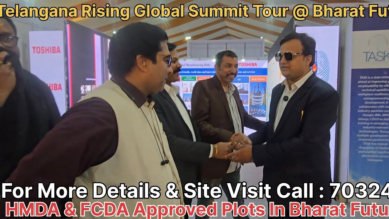 Telangana Rising Global Summit Tour at Bharat Future City Kandukur Hyderabad. Best Investment  Plots