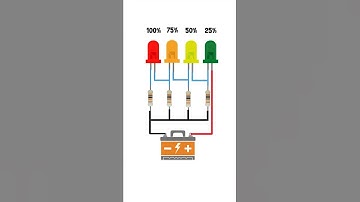 How to Make a 12V Battery Level Indicator Using LEDs!  #electronics #shorts #diy