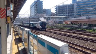 E257系2500番台オオNC-34編成＋E257系2000番台オオNA-10編成 東神奈川駅通過