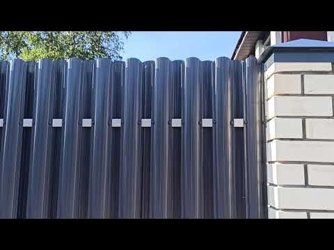 Евроштакетник ПК Версаль полиэстер серый графит RAL 7024 производство ...