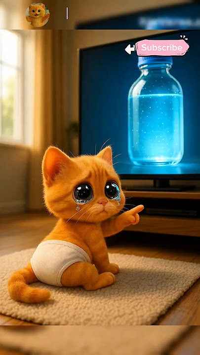 Orange cat drinks water like a tv 🤣 #funny #cartoon #catlovers #cat #pets