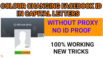 How To Make Colour Change Name Facebook Id Without Proxy & Proof / Colour Fb Id New Trick