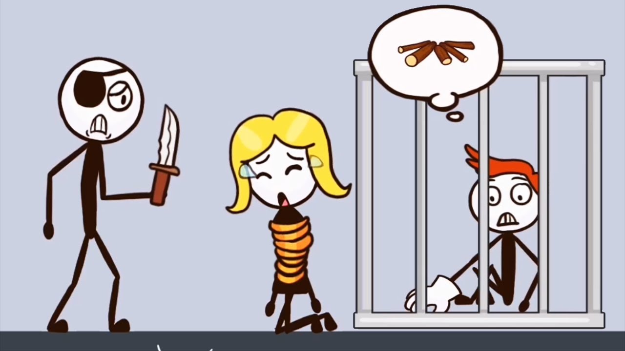 Stickman Thief All Levels Funny Stickman Brain Puzzle Game