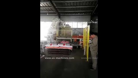 Customer factory video of automatic big bag palletizing machine palletizier equipment