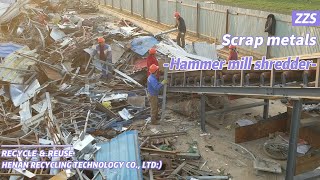 Customer site-- Scrap metals processing and recycling. / Hammer mill shredder for sale.