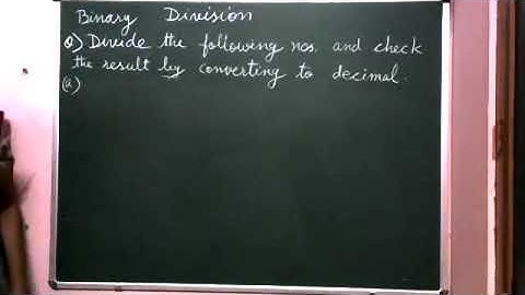 Applied Mathematics Class XI Division of binary numbers