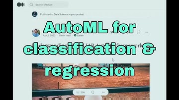 AutoML for classification and regression using MLJAR framework with demo