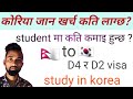 Total cost for study in korea | Student income in South Korea | student visa for nepali in korea