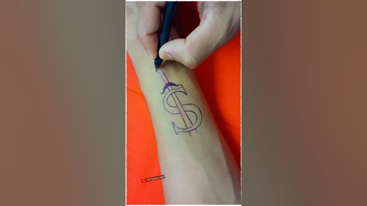 Making S letter tattoo with pen on hand | s tattoo - s name tattoo ...