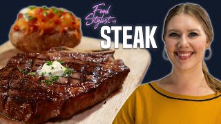 Blowtorch, anyone? rishon is back to show us some pro tips on stying
the best-looking ribeye steak. gaze upon perfect caramelization, bold
grill mark...