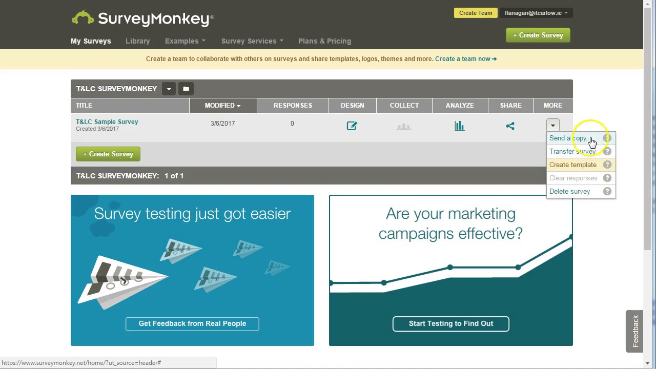 Surveymonkey: Copying A Survey To Another Account