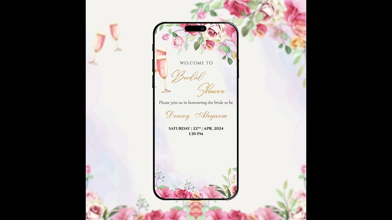 Bridal Shower Video Invitation | Bridal Shower Invitation Video | Invito AI-1283