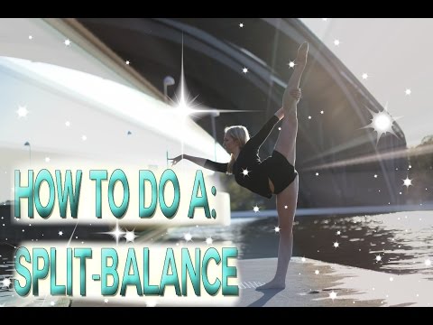 Ginástica e tutorial dança, como fazer uma: split-balance