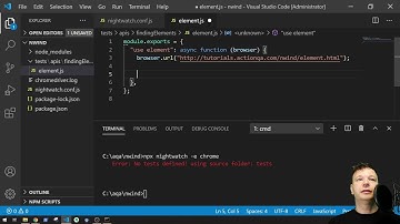 Nightwatch.js Tutorial: The .element() API