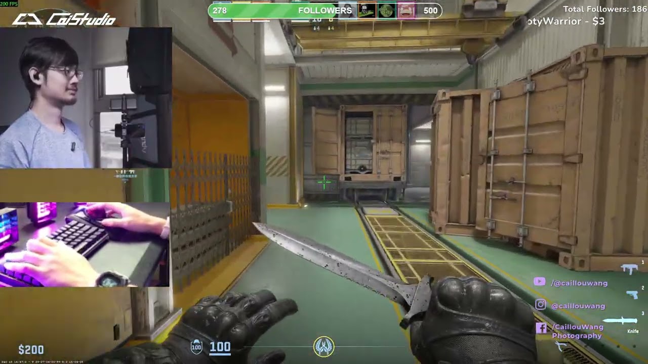 Mechanical Silver Switches Clicking Like a Metronome of Pain Asian Live Multi Angle Madness MP7 Runn