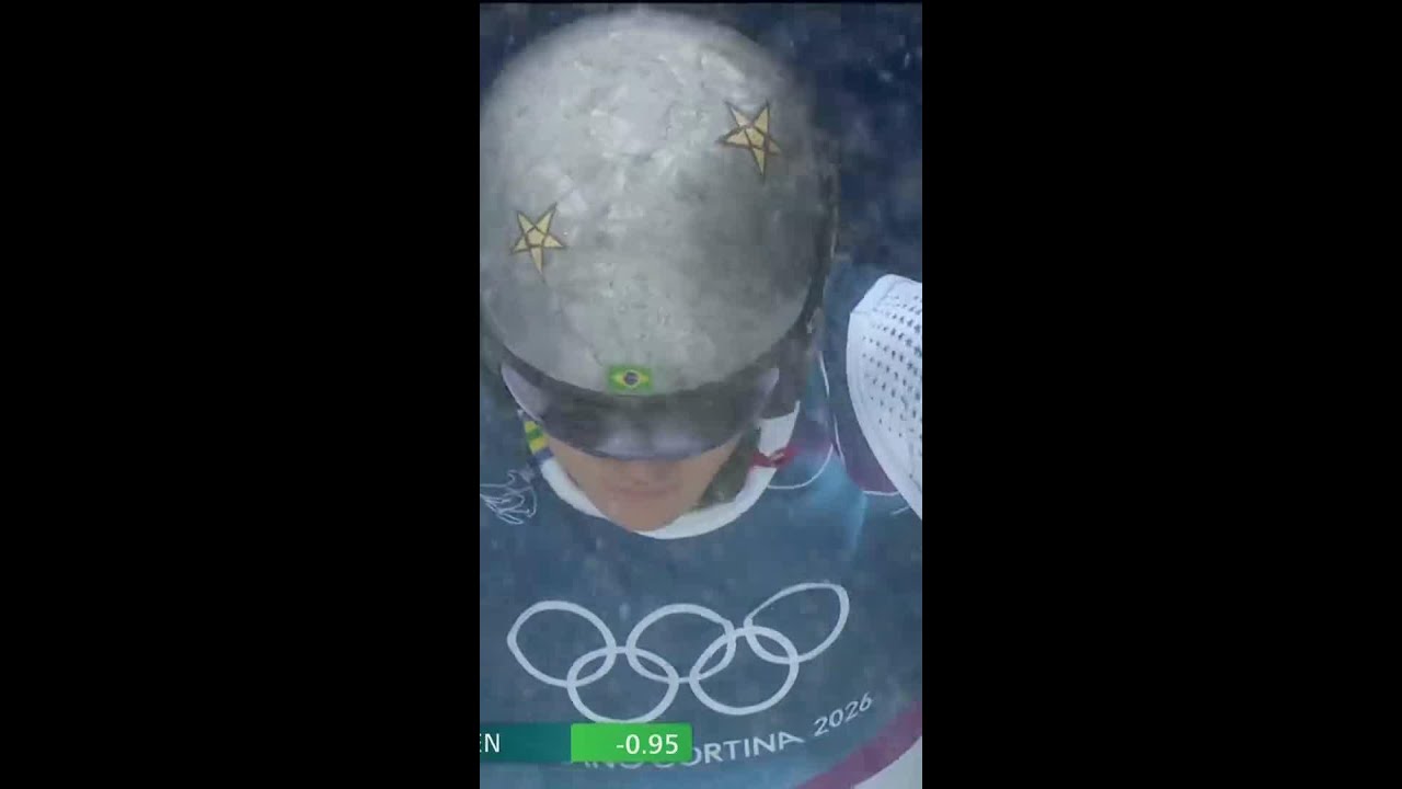 LUCAS PINHEIRO É OURO NO SLALOM GIGANTE | Jogos de Inverno | #shorts | sportv