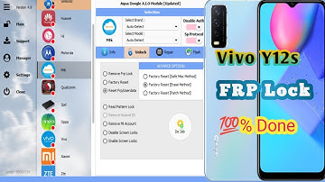 Vivo Y12s frp lock with Aqua Dongle