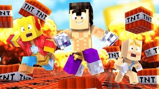 TNT RUN CON LOS NOOBS (MINECRAFT MINIJUEGOS)