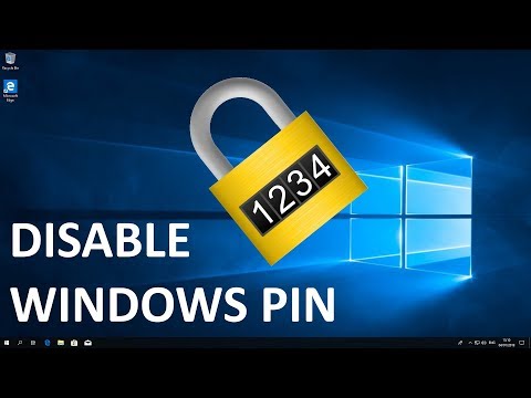 Disable Windows 10 Hello PIN!