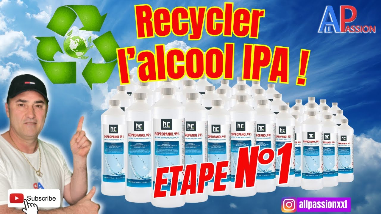 comment Recycler alcool isopropylique IPA de l’impression resine ? gain
