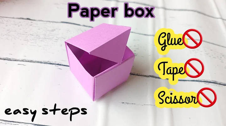 How to make paper box without glue/Origami paper box/No glue paper box/No glue craft/Paper craft