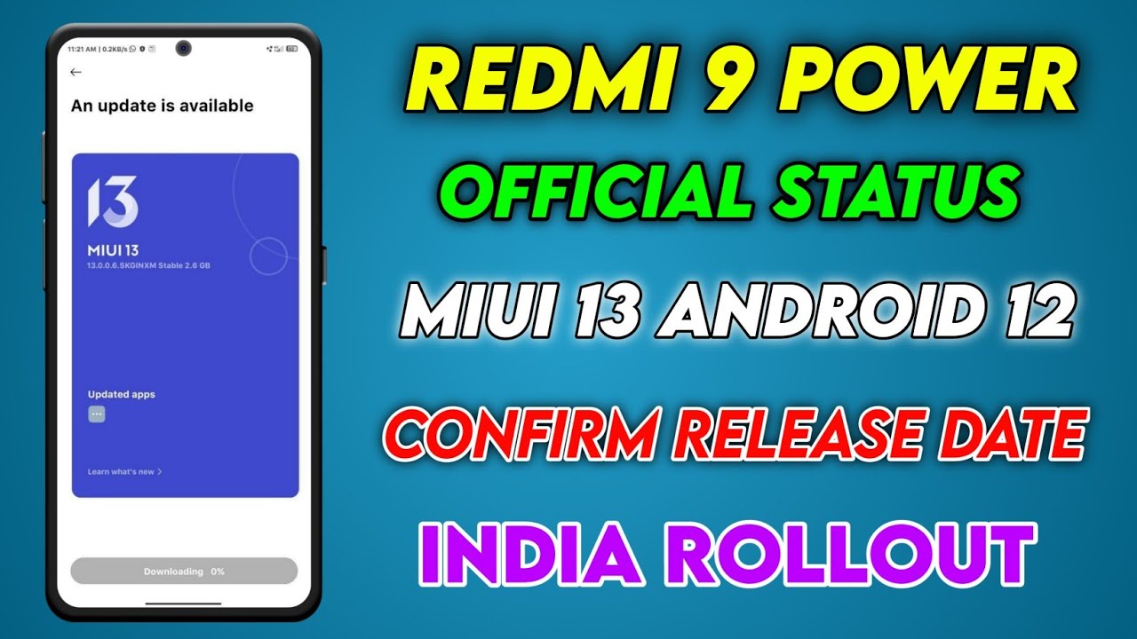 Redmi 9 Power MIUI 13 Android 12 India Release Date | Redmi 9 Power New ...