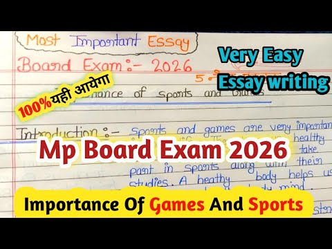 Importance Of Games And Sports Essay || Essay writing in English ...
