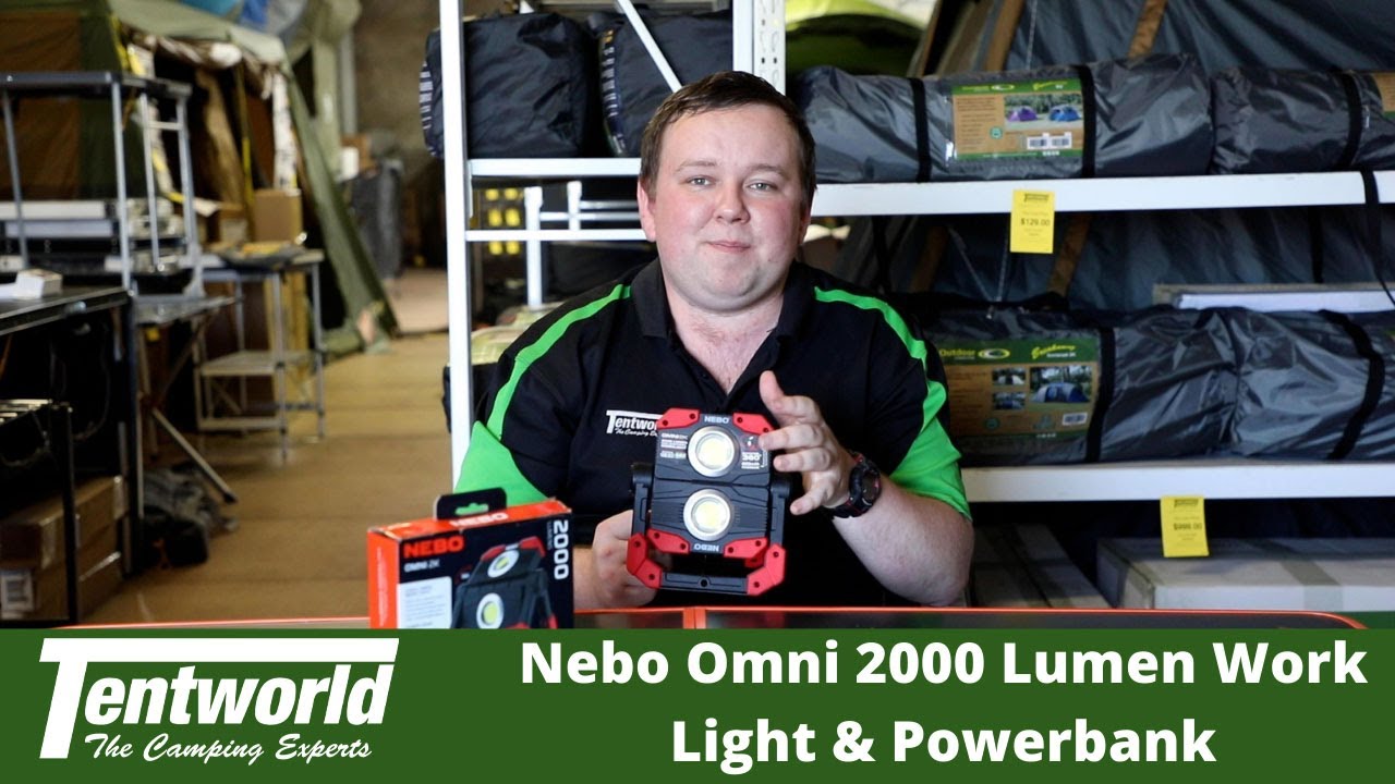 NEBO OMNI 3K Work Light - Multi-Directional Rechargeable Work Light & Power  Bank