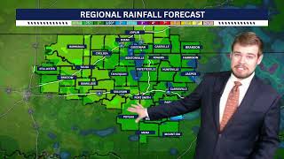 Regional Midday Forecast | Some rain and thunderstorms today and tonight #arwx #okwx #mowx