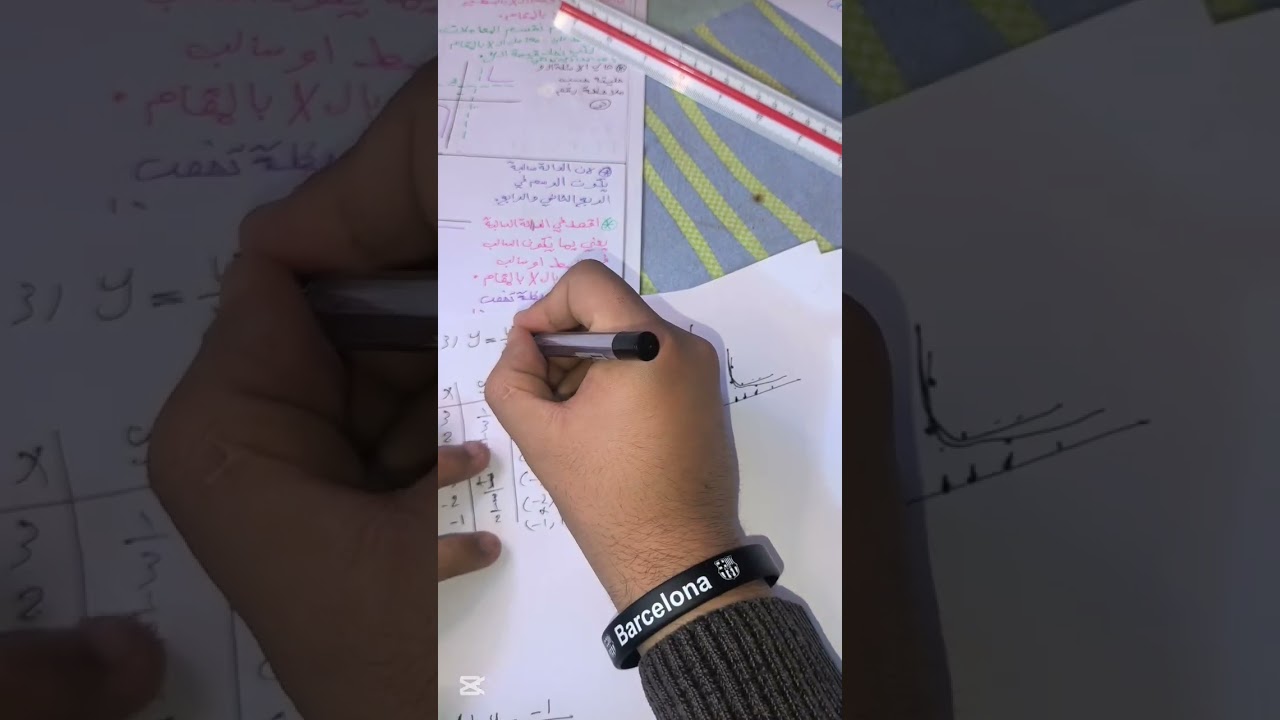 شرح رسم الدالة الكسرية + حل واجبات صفحة 8 + جدآ مهمة