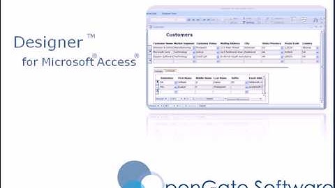 Designer for Microsoft Access version 3.0 demo