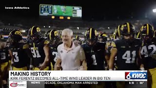 Iowa's Kirk Ferentz becomes Big Ten's winningest coach