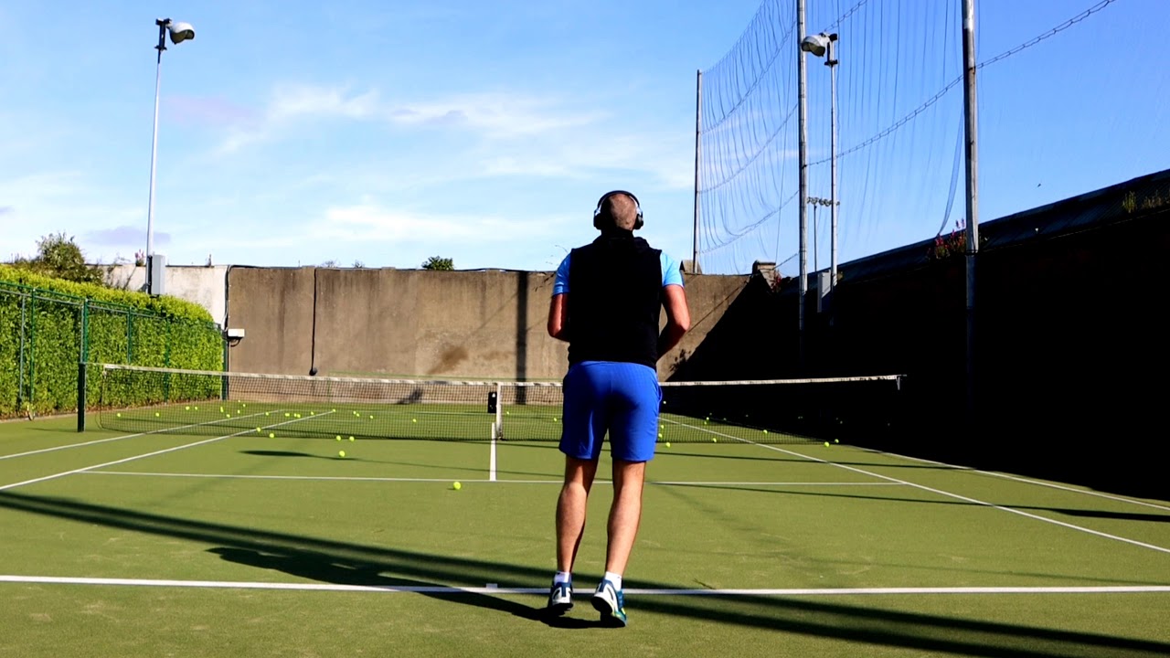 Hitting Attacking Forehands using a Tennis Ball Machine YouTube