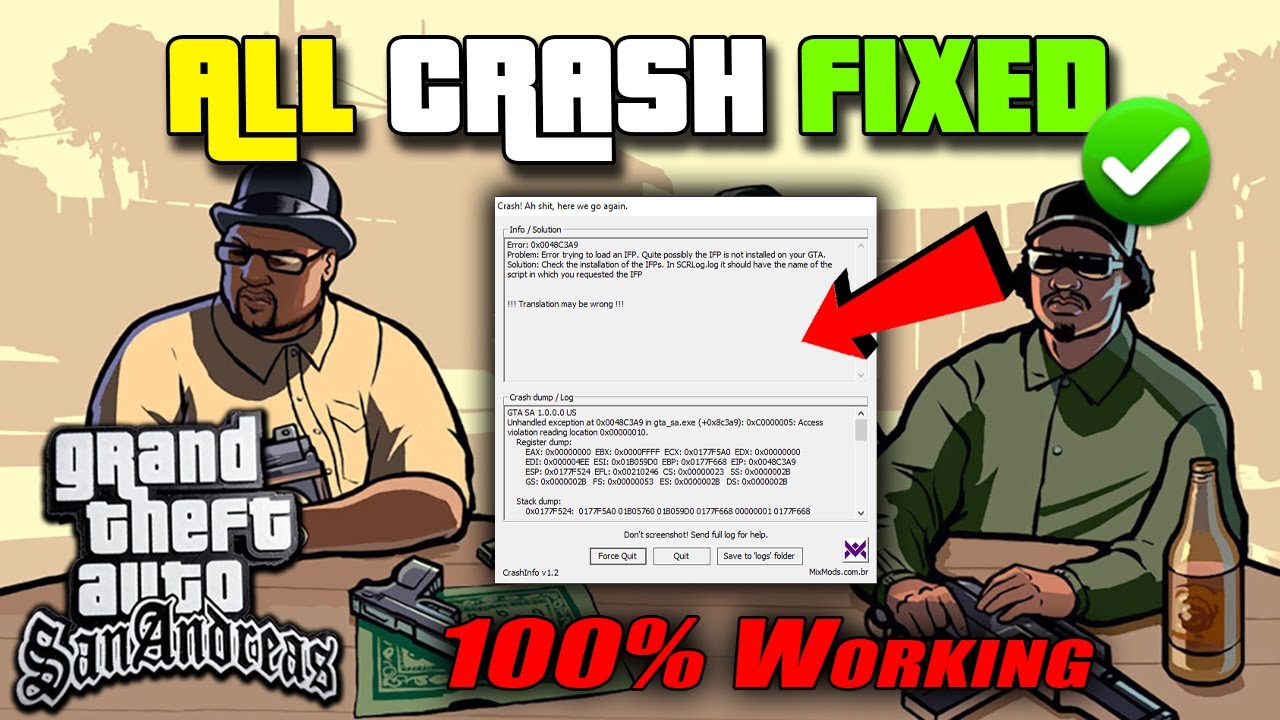 How to FIX GTA San Andreas Crashing || GTA SA All Crash Fixed✅