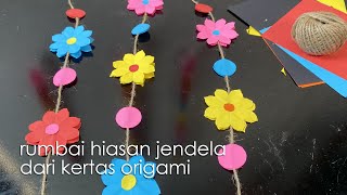 Cantik dan Meriah! Hiasan Dinding dan Jendela Rumbai rumbai dari Kertas Origami atau Kertas Lipat