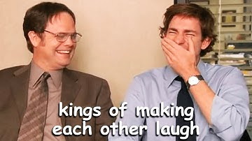 john krasinski & rainn wilson making eachother break for 8 minutes 21 seconds | The Office Bloopers