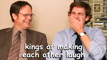 john krasinski & rainn wilson making eachother break for 8 minutes 21 seconds | The Office Bloopers