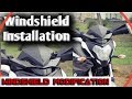 Best windshield installation | Visor for NS200| FZS Visor