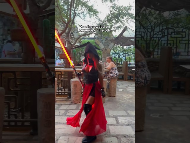 Better than May 4th in Disney? #starwars #disneyworld #lightsaber class=