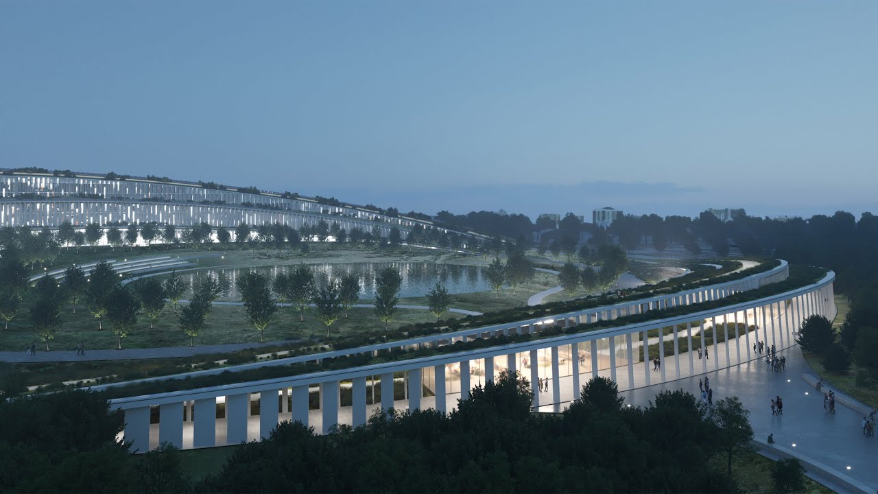 Mario Cucinella Architects reveals semicircular hospital rising out of the ground in Cremona