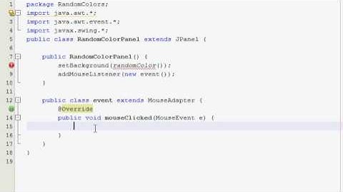 Java Graphics Tutorial 5 - Random color panels
