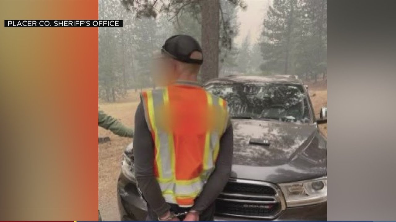 Placer County deputies arrest a man for stealing from a home amid the Mosquito Fire burning