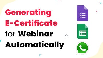 How to Generate E-Certificates and Send it on WhatsApp Automatically (for Seminars, Webinars etc)