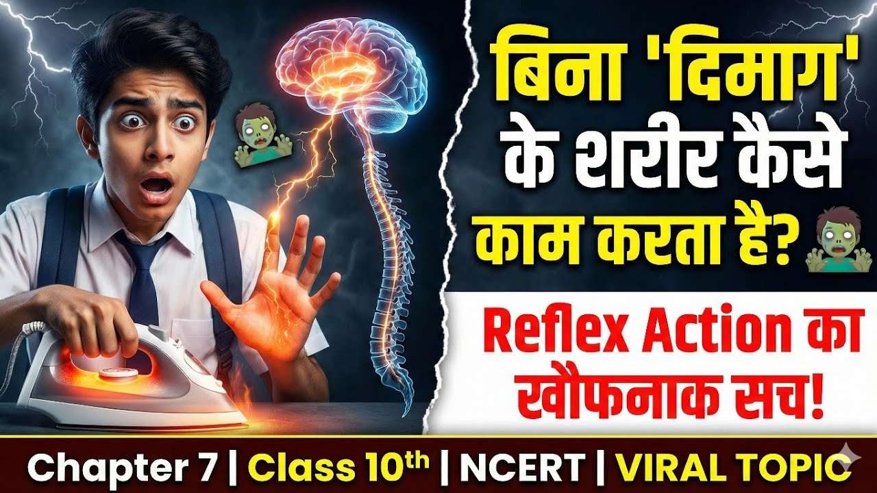 बिना "दिमाग" के शरीर कैसे काम करता है? 🧟‍♂️ Reflex Action का खौफनाक सच! | Chapter 7 | class 10th 