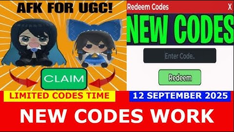 *NEW CODES* [ADO PLUSH] AFK For UGC ROBLOX | September 12, 2025 | LIMITED CODES TIME