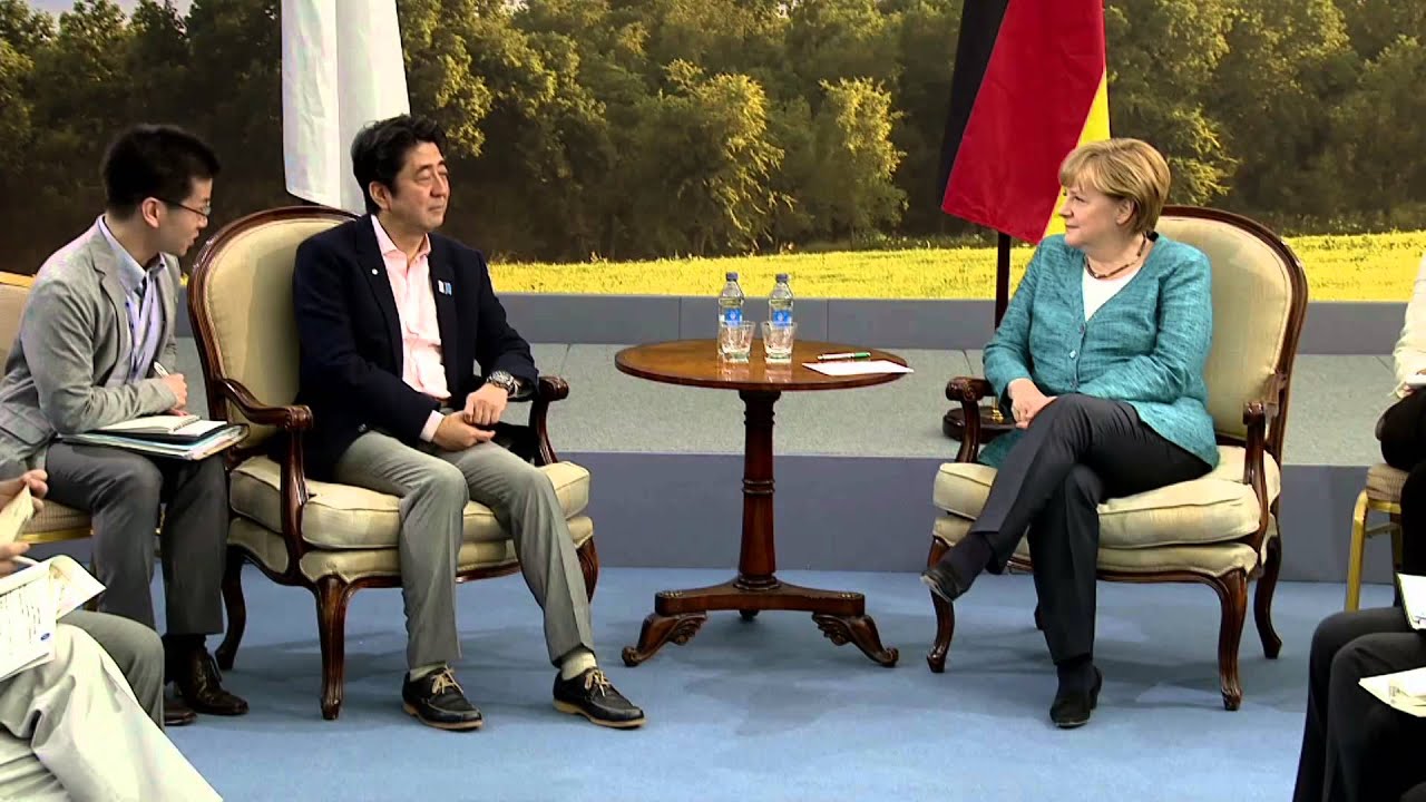 G8 Summit: Germany and Japan bilateral meeting