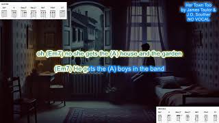Her Town Too NO VOCAL (no capo) by James Taylor & J.D. Souther play along with chords and lyrics