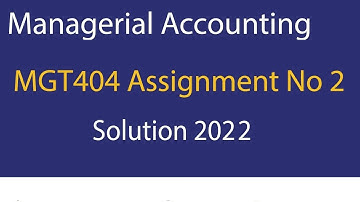 mgt404 Assignment solution by Mam Saranoor 2022